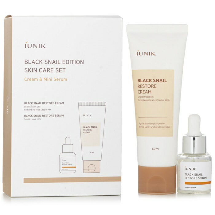 【月間優良ショップ受賞】 iUNIK Black Snail Edition Skin Care Set: iUNIK Black Snail Edition Skin Care Set: 2pcs 送料無料 海外通販