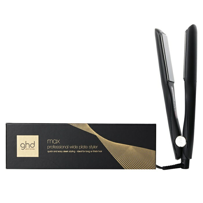 楽天The Beauty Club【月間優良ショップ受賞】 GHD Max Professional Wide Plate Styler - # Black GHD Max Professional Wide Plate Styler - # Black 1pc 送料無料 海外通販