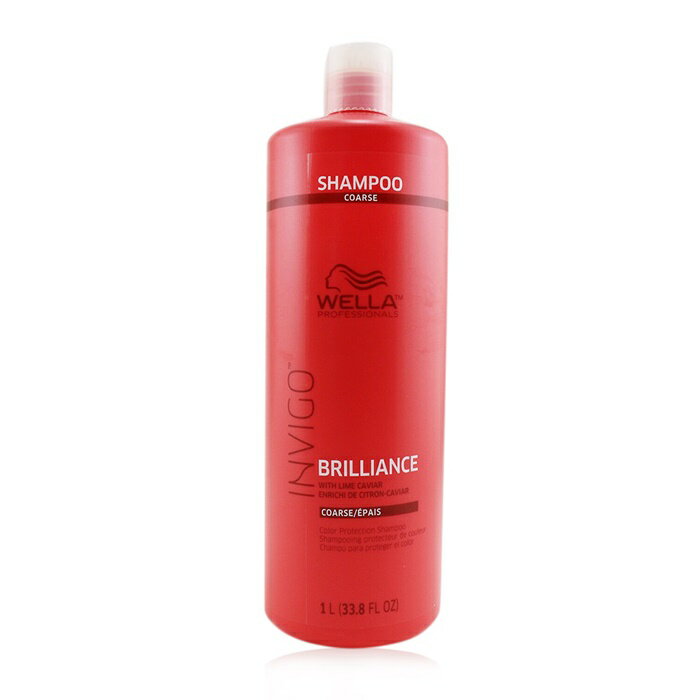 【月間優良ショップ受賞】 Wella Invigo Brilliance Color Protection Shampoo - # Coarse ウエラ インヴィゴ ブリリアンス カラープロテクション シャンプー - # コァス 1000ml/33.8oz 送料無料 海外通販