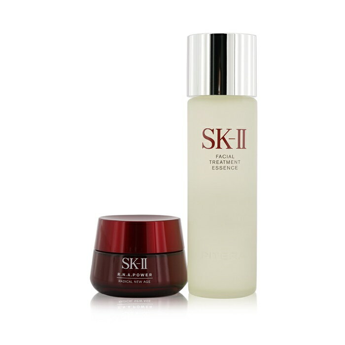 【月間優良ショップ受賞】 SK II Ageless Beauty Essentials Set: R.N.A. Power Moisturizing Cream 80ml Facial Treatment Essence 230ml SK-II Ageless Bea 送料無料 海外通販