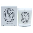【月間優良ショップ受賞】 Diptyque Roses Scented Candle Diptyque バラの香りのキャンドル 2.4 oz 送料無料 海外通販