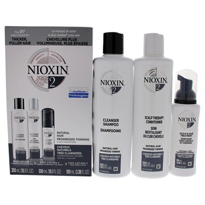  Nioxin System 2 Kit 10.1oz Cleanser Shampoo, 10.1 oz Scalp Therapy Conditioner, 1Liter Scalp and Hair Treatment ニオキシン システム2キ 送料無料 海外通販