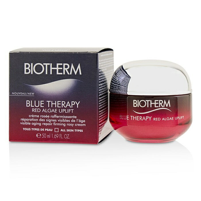 楽天The Beauty Club【月間優良ショップ受賞】 Biotherm Blue Therapy Red Algae Uplift Visible Aging Repair Firming Rosy Cream - All Skin Types ビオテルム ブルー セラピー レッド アルゲ アップリフ 送料無料 海外通販