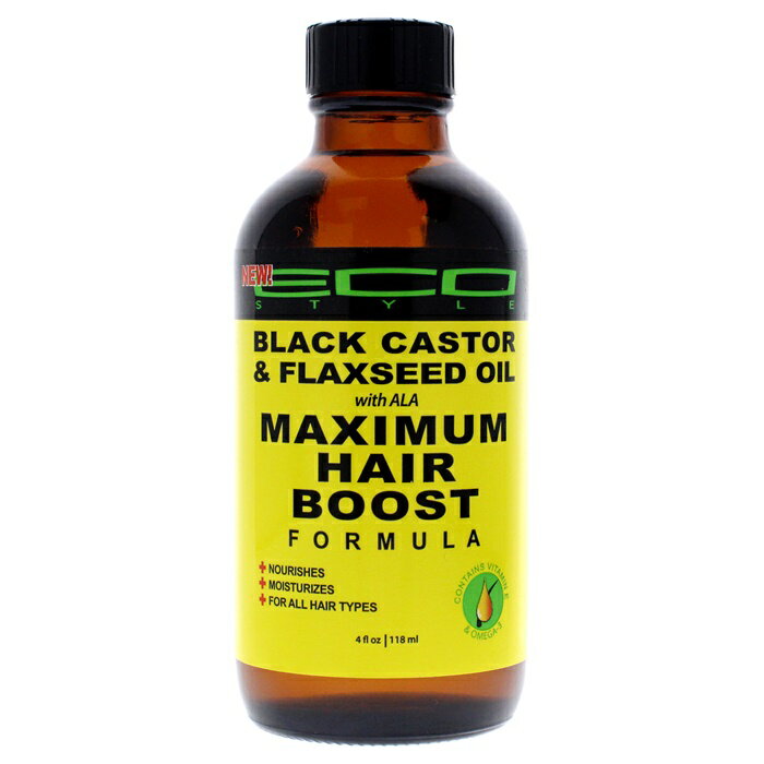 楽天The Beauty Club【月間優良ショップ受賞】 Ecoco Eco Style Maximum Hair Growth Oil - Black Castor And Flaxseed エココ エコスタイルマキシマムヘアグロースオイル-ブラックキャスターとフラックス 送料無料 海外通販