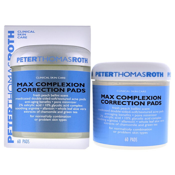 【月間優良ショップ受賞】 Peter Thomas Roth Max Complexion Correction Pads ピータートーマスロス 最大肌色補正パッド 60 Pc 送料無料 海外通販