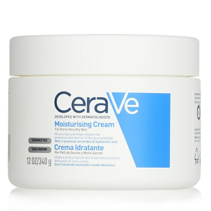 デパコス（2000円程度） 【月間優良ショップ受賞】 CeraVe Moisturising Cream For Dry to Very Dry Skin セラヴィ Moisturising Cream For Dry to Very Dry Skin 340g/12oz 送料無料 海外通販