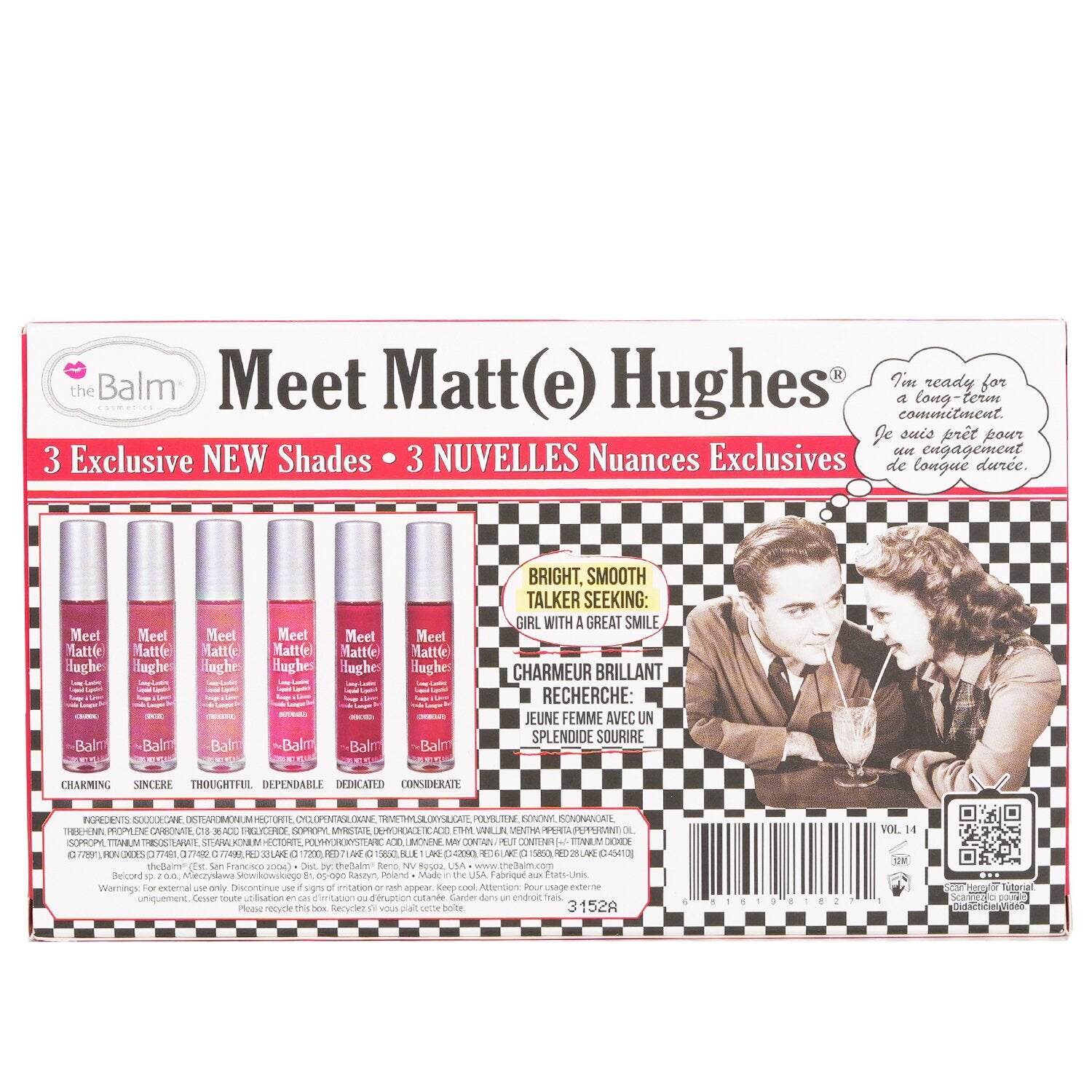 ڷͥɥå׼ޡ TheBalm Meet Matt(e) Hughes 6 Mini Long Lasting Liquid Li...