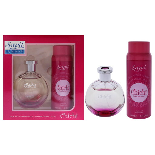 Sapil Chichi by Sapil for Women - 2 Pc Gift Set 3.4 oz EDT Spray, 5.1oz Deodorant Spray Sapil Chichi by Sapil for Women - 2 Pc Gift Set 3.4 oz EDT Spray, 5.1oz Deodorant Spray