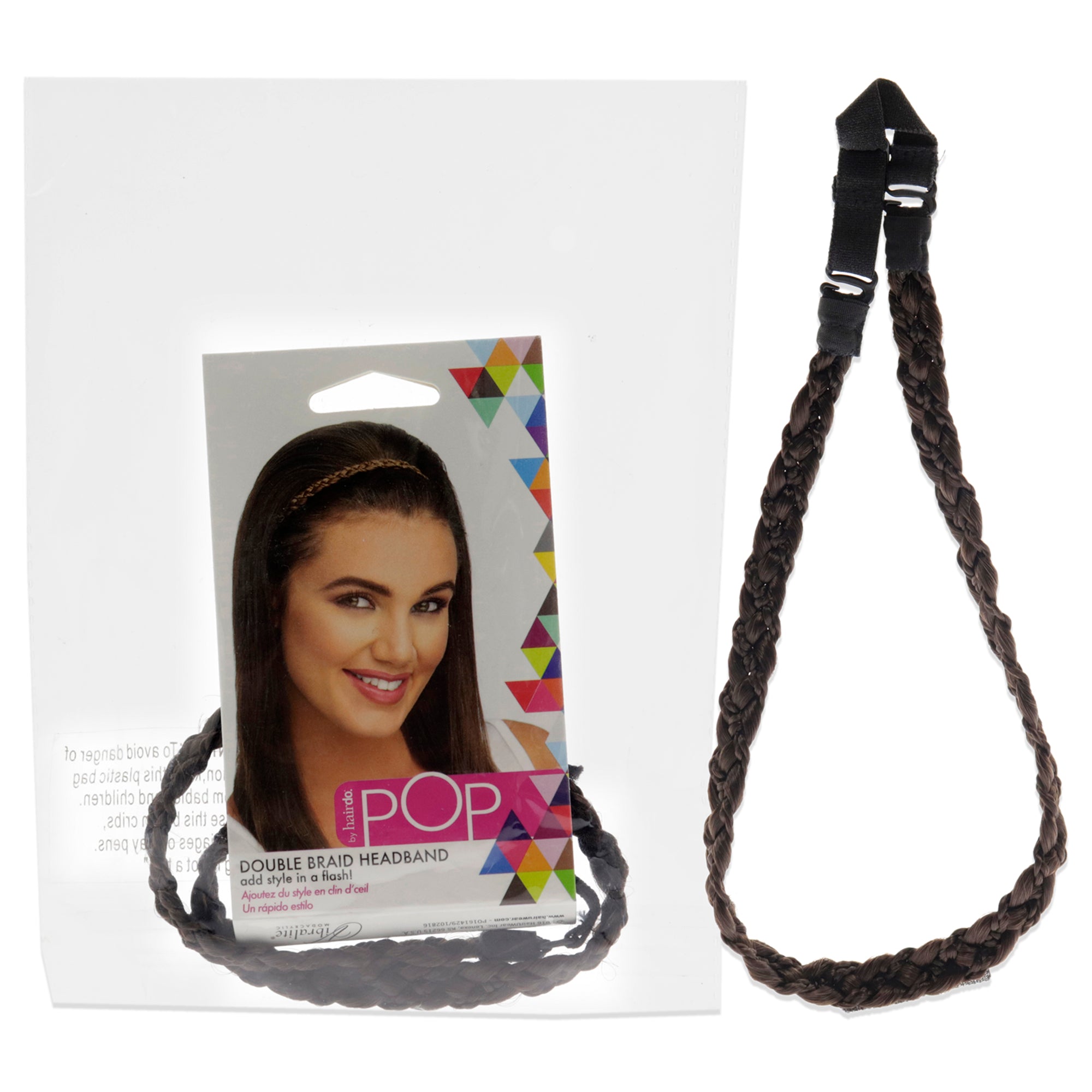 Hairdo Pop Double Braid Headband - R6 Dark Chocolate by Hairdo for Women - 1 Pc Hair Band