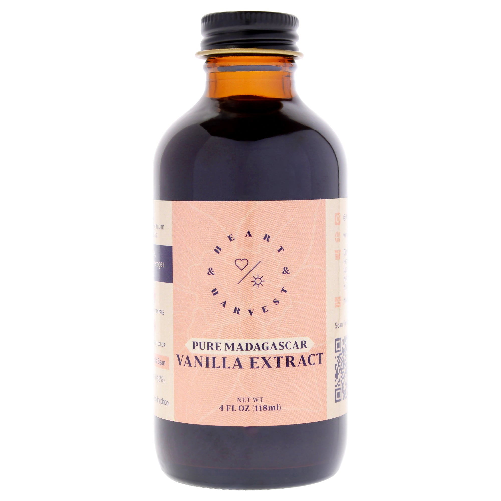 Heart & Harvest Pure Madagascar - Vanilla Extract by Heart & Harvest for Unisex - 4 oz Extract