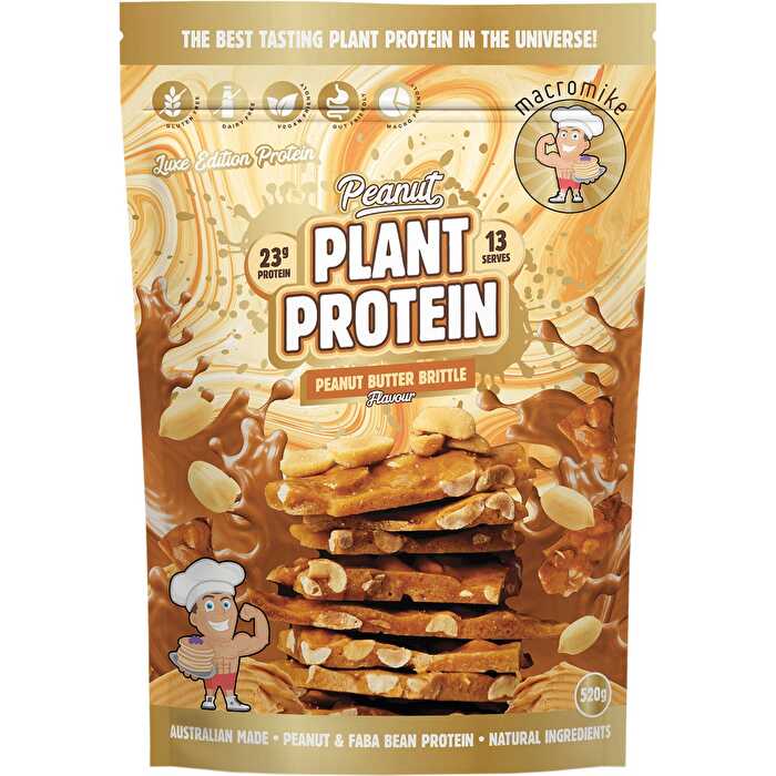 Macro Mike Peanut Plant Protein Peanut Butter Brittle 520g