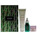 【月間優良ショップ受賞】 Fresh Resilient Hidrated Skin Trio 5oz Soy Face Cleanser, 1oz Elixir Skin Resilience Activating Serum - Tea, 0.5oz Deep Hidr 送料無料 海外通販
