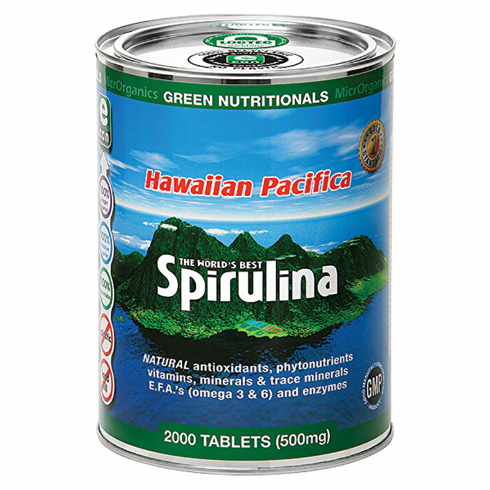 Green Nutritionals Hawaiian Pacifica Spirulina 500mg 2000t