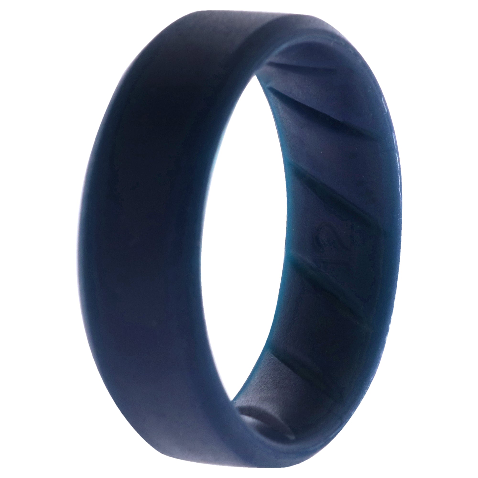 ROQ Silicone Wedding BR 8mm Edge Ring - Basic-Blue by ROQ for Men - 12 mm Ring