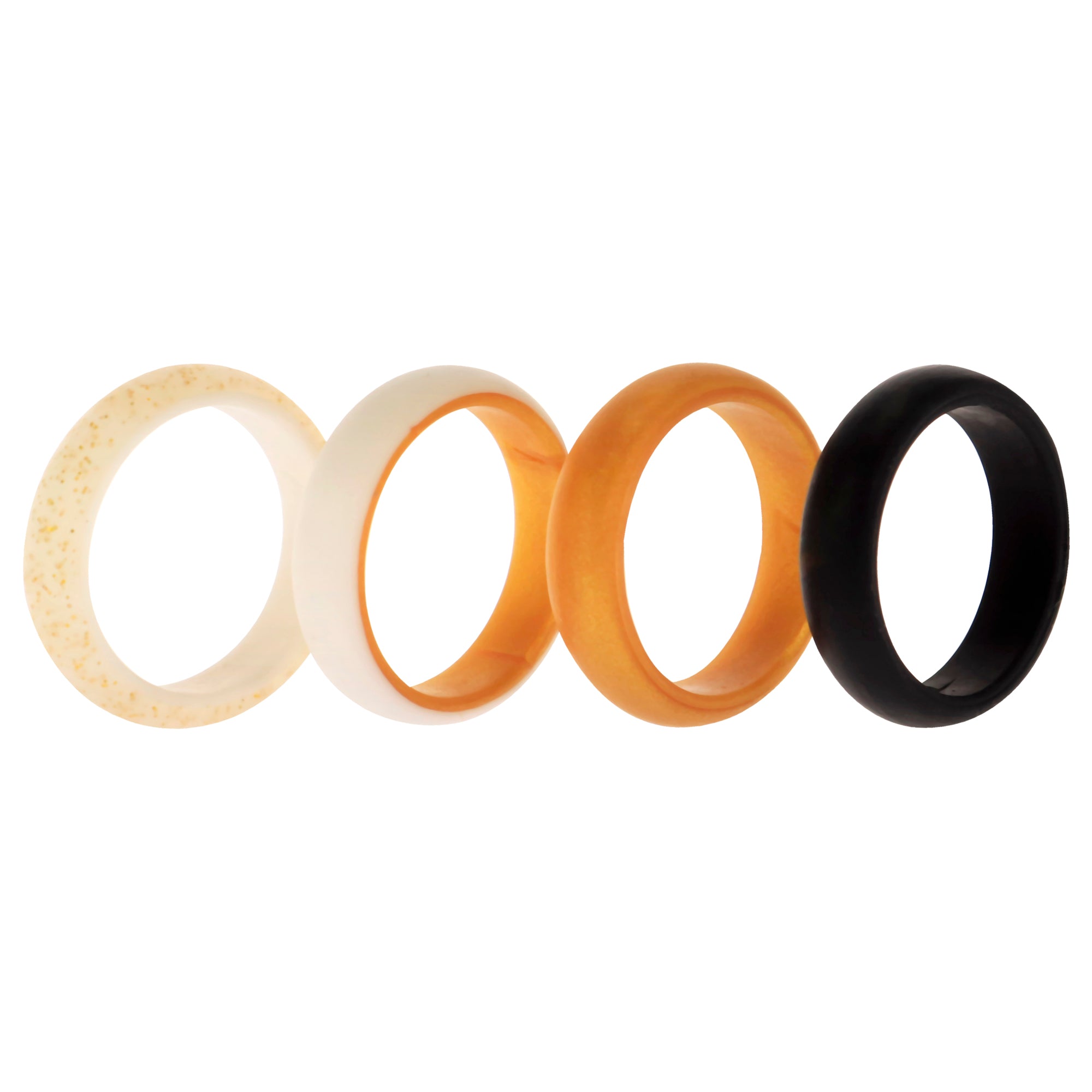 ROQ Silicone Wedding 2Layer Ring Set - Gold by ROQ for Women - 4 x 7 mm Ring