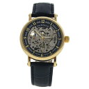 Jean Bellecour REDS27 Gold/Black Leather Strap Watch by Jean Bellecour for Men - 1 Pc Watch