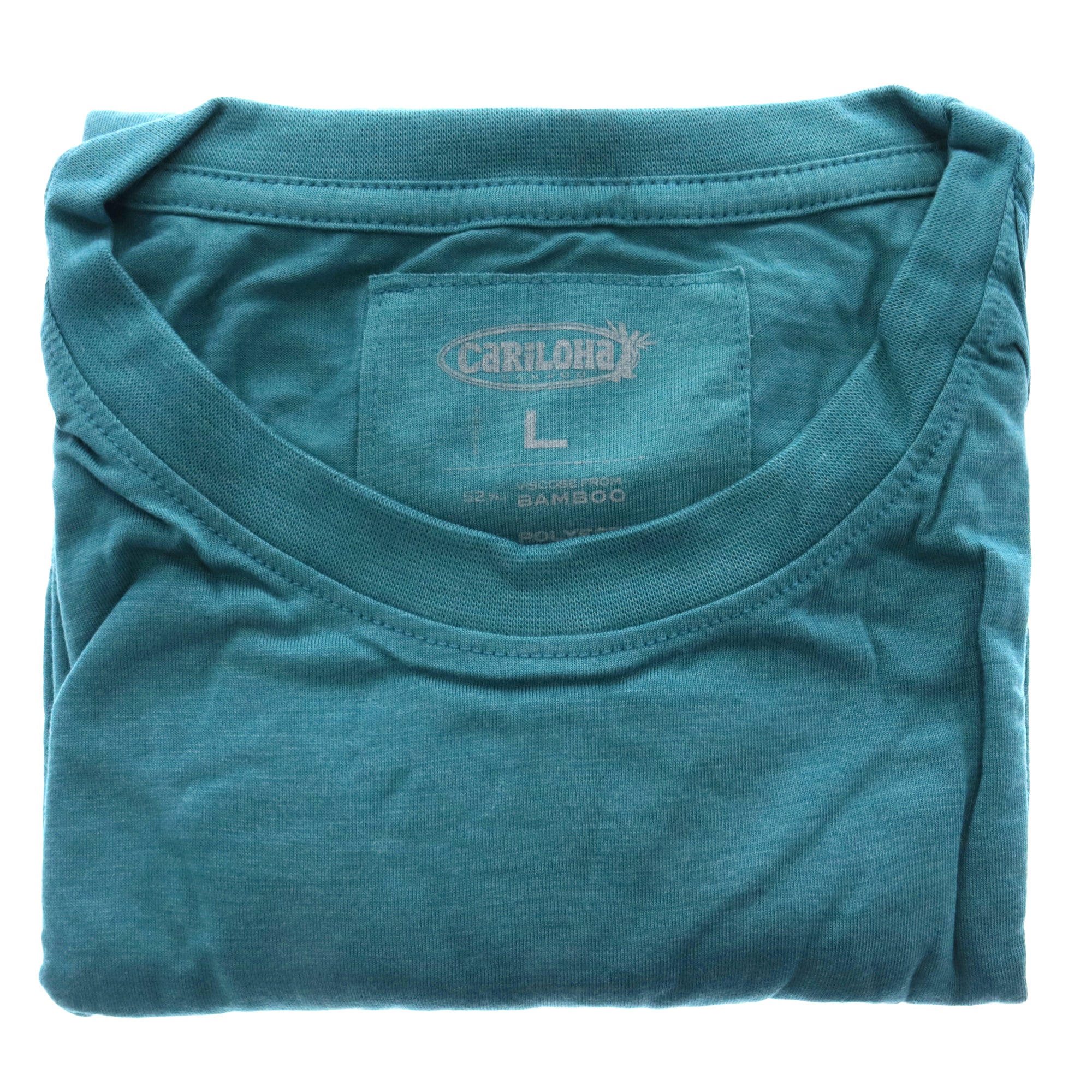 Cariloha Bamboo Crew Tee - Tropical Teal Heather by Cariloha for Women - 1 Pc T-Shirt (L)