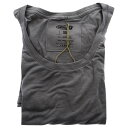 Cariloha Bamboo Scoop Tee - Gray Heather by Cariloha for Women - 1 Pc T-Shirt (S)