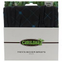 Cariloha Bamboo Boxer Briefs - Carbon Argyle by Cariloha for Men - 1 Pc Boxer (X...