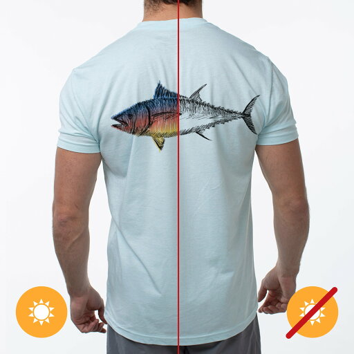DelSol Men Classic Crew Tee - Big Fish-Ice Blue by DelSol for Men - 1 Pc T-Shirt (Medium) DelSol Men Classic Crew Tee - Big Fish-Ice Blue by DelSol for Men - 1 Pc T-Shirt (Medium)