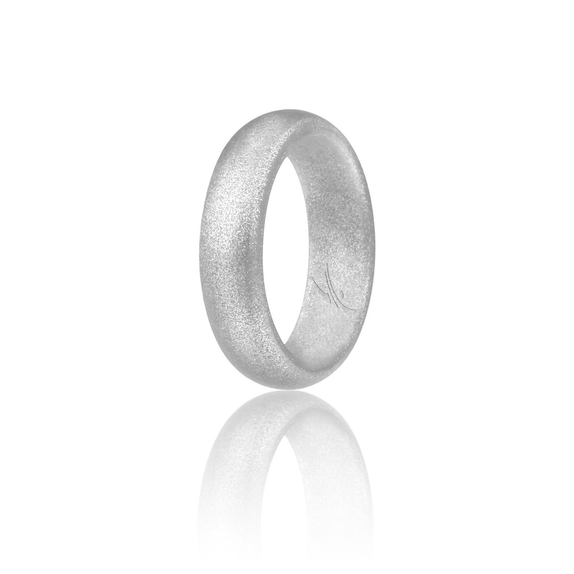ROQ Silicone Wedding Ring - Dome Style - Silver by ROQ for Women - 9 mm Ring(4)
