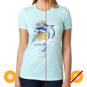 DelSol Girls Crew Tee - Watercolor Dolphins - Ice Blue by DelSol for Women - 1 Pc T-Shirt (YS)