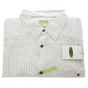 Cariloha Bamboo Woven Button-Up T-Shirt - Navy-White Geometric by Cariloha for Men - 1 Pc T-Shirt (2XL)