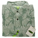 Cariloha Bamboo Woven Button-Up Shirt - Ocean Green Foliage Print by Cariloha for Men - 1 Pc Shirt (XL)