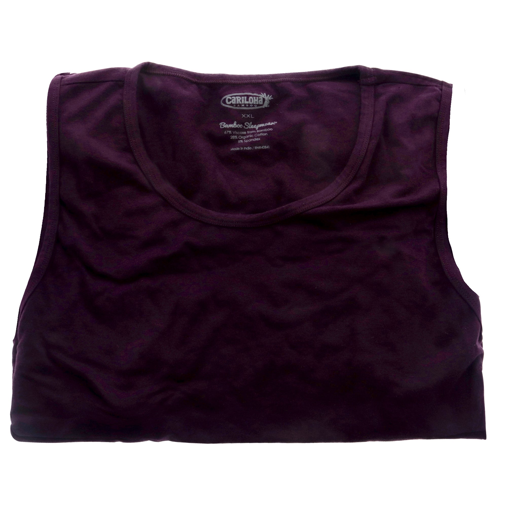Cariloha Bamboo Sleep Tank Top - Deep Violet by Cariloha for Women - 1 Pc T-Shirt (2XL)