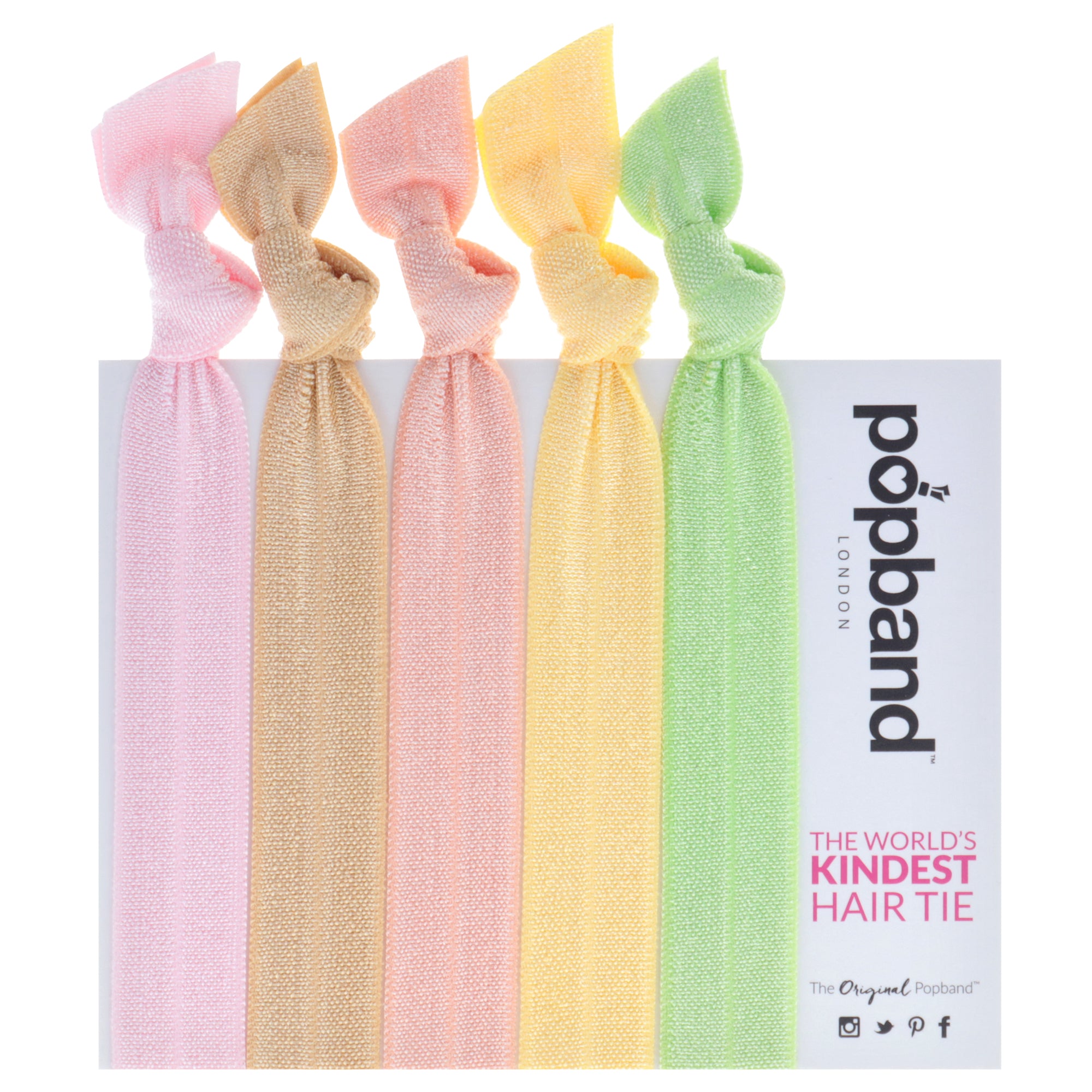 Popband Hair Tie - Ocean Drive by Popband for Women - 5 Pc Hair Bands