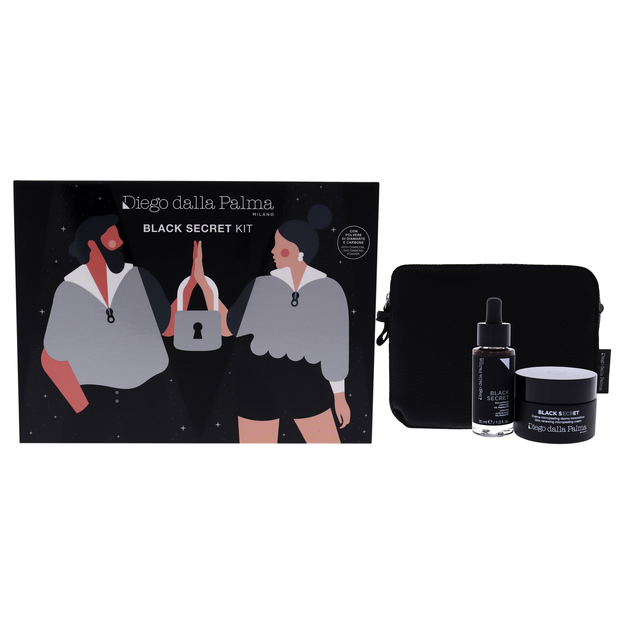 Diego Dalla Palma Black Secret Kit by Diego Dalla Palma for Women - 3 Pc 1.7oz Skin Renewing Mic..