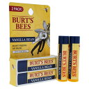 【月間優良ショップ受賞】 Burt's Bees Vanilla Bean Moisturizing Lip Balm Twin Pack バーツビーズ バニラビーンモイスチャライジングリップバームツインパック 2 x 0.15 oz 送料無料 海外通販