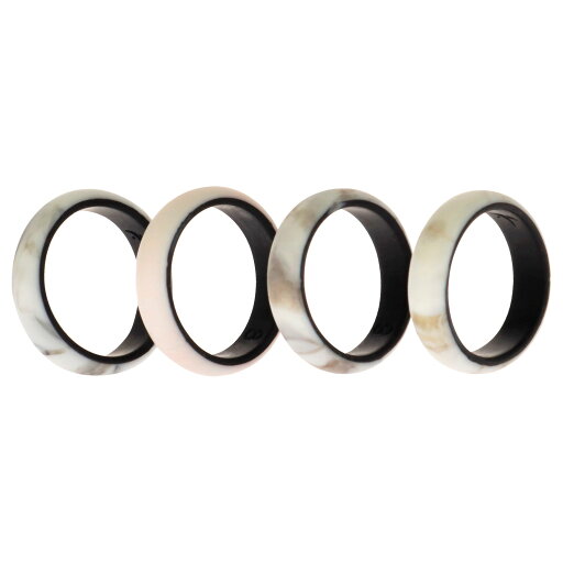 ROQ Silicone Wedding 2Layer Ring Set - Marbles by ROQ for Women - 4 x 8 mm Ring ROQ Silicone Wedding 2Layer Ring Set - Marbles by ROQ for Women - 4 x 8 mm Ring