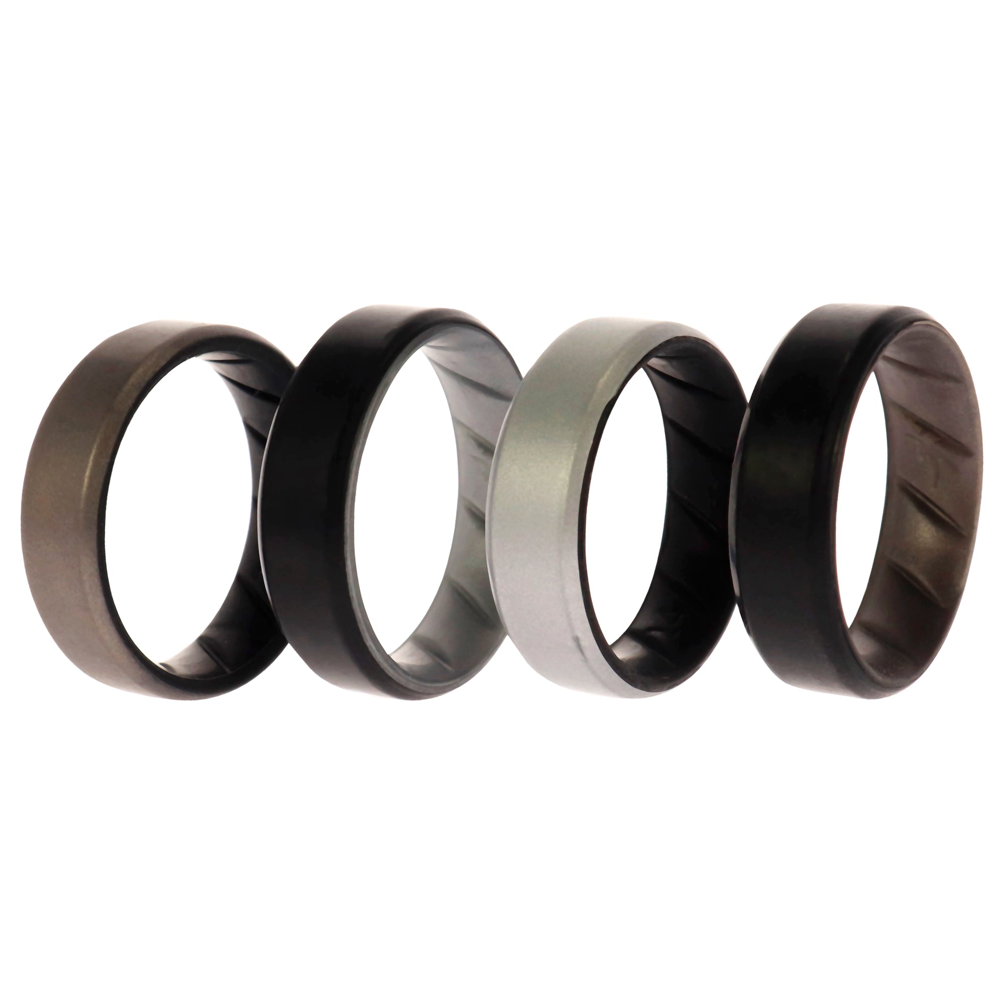 The Beauty Club㤨ROQ Silicone Wedding BR 8mm Edge Ring Set - Silver by ROQ for Men - 4 x 14 mm RingפβǤʤ4,078ߤˤʤޤ