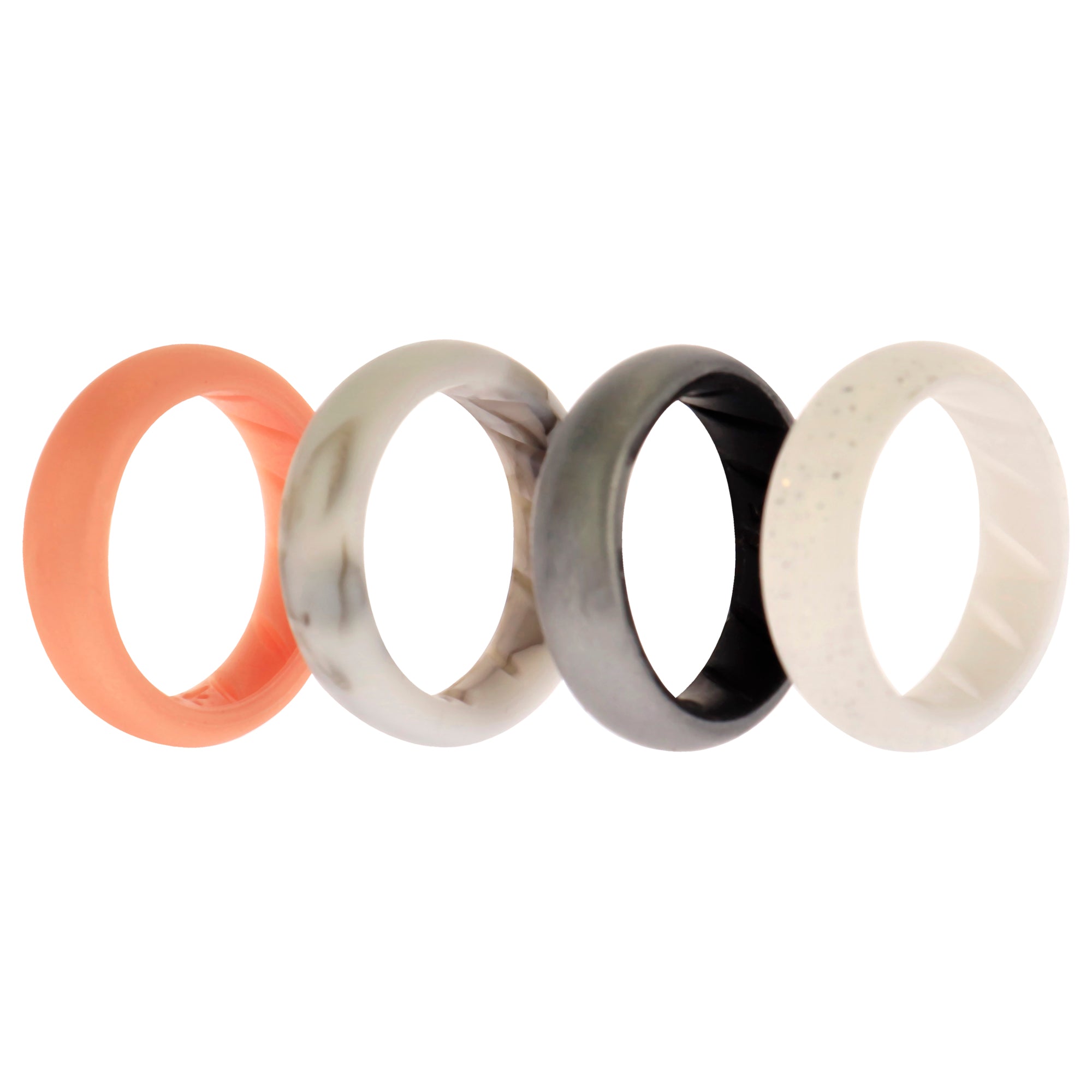 The Beauty Club㤨ROQ Silicone Wedding BR Solid Ring Set - Silver by ROQ for Women - 4 x 5 mm RingפβǤʤ4,078ߤˤʤޤ