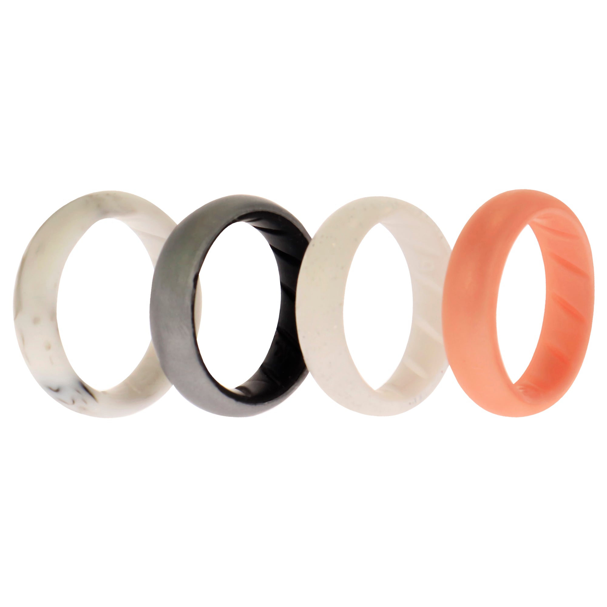 The Beauty Club㤨ROQ Silicone Wedding BR Solid Ring Set - Silver by ROQ for Women - 4 x 6 mm RingפβǤʤ4,078ߤˤʤޤ