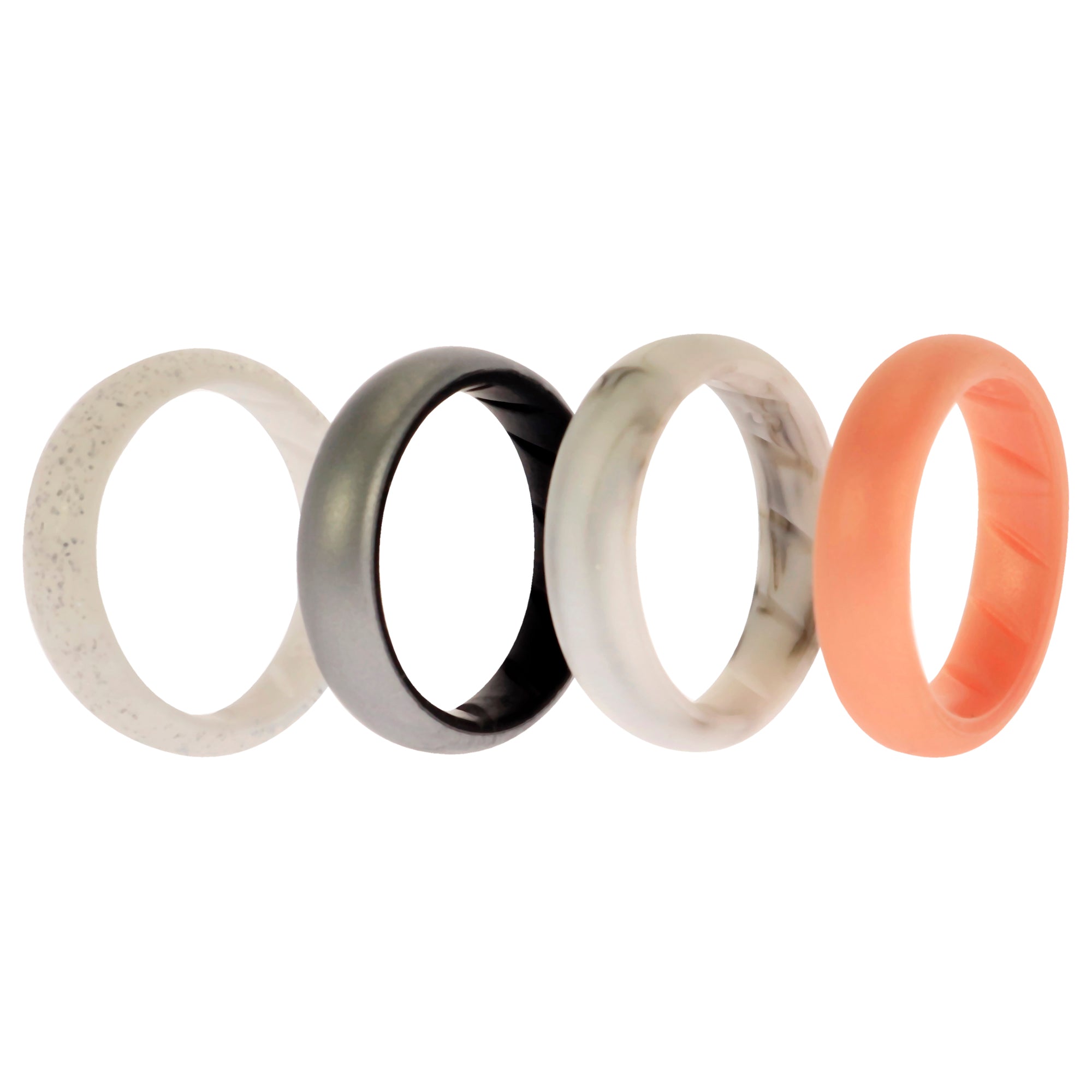 The Beauty Club㤨ROQ Silicone Wedding BR Solid Ring Set - Silver by ROQ for Women - 4 x 8 mm RingפβǤʤ4,078ߤˤʤޤ