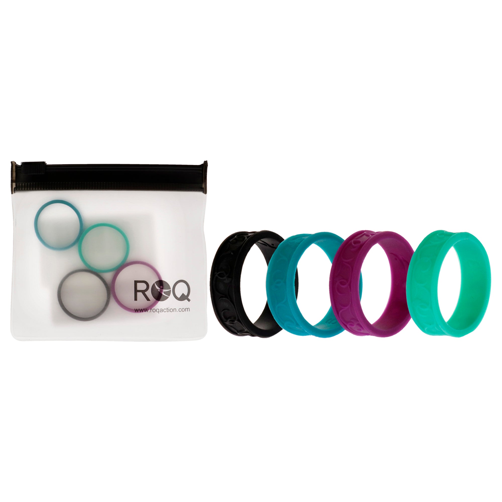 ROQ Silicone Wedding Flower Ring Set - MultiColor by ROQ for Women - 4 x 9 mm Ring