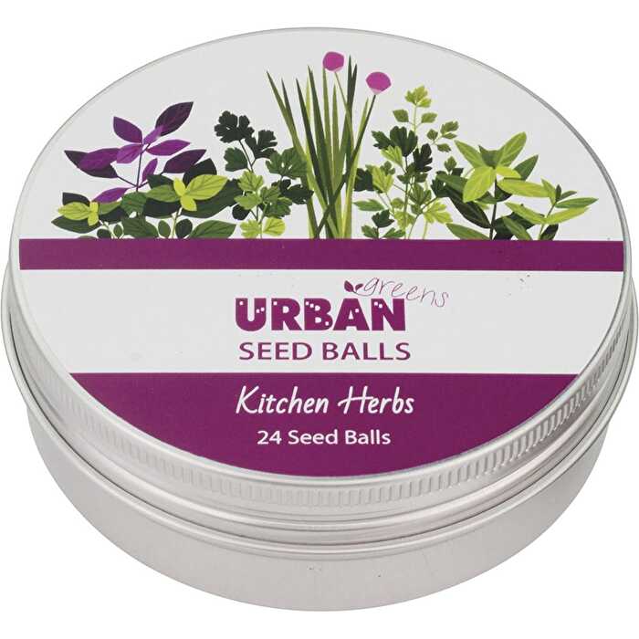 Urban Greens Seed Balls for Planting Kitchen Herbs 24 per Tin