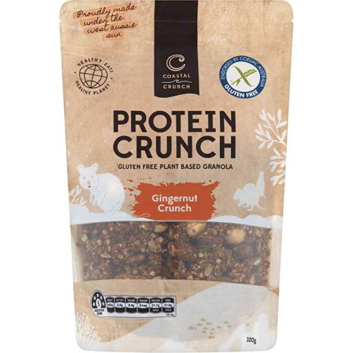 Coastal Crunch Gluten Free Protein Crunch Gingernut Crunch 320g Coastal Crunch Gluten Free Protein Crunch Gingernut Crunch 320g
