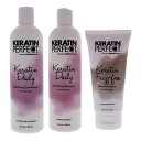 【月間優良ショップ受賞】 Keratin Perfect Keratin Daily Kit 12oz Shampoo, 12oz Conditioner, 2.5oz Frizz-Free Bow Dry Cream 3 Pc Kit 送料無料 海外通販
