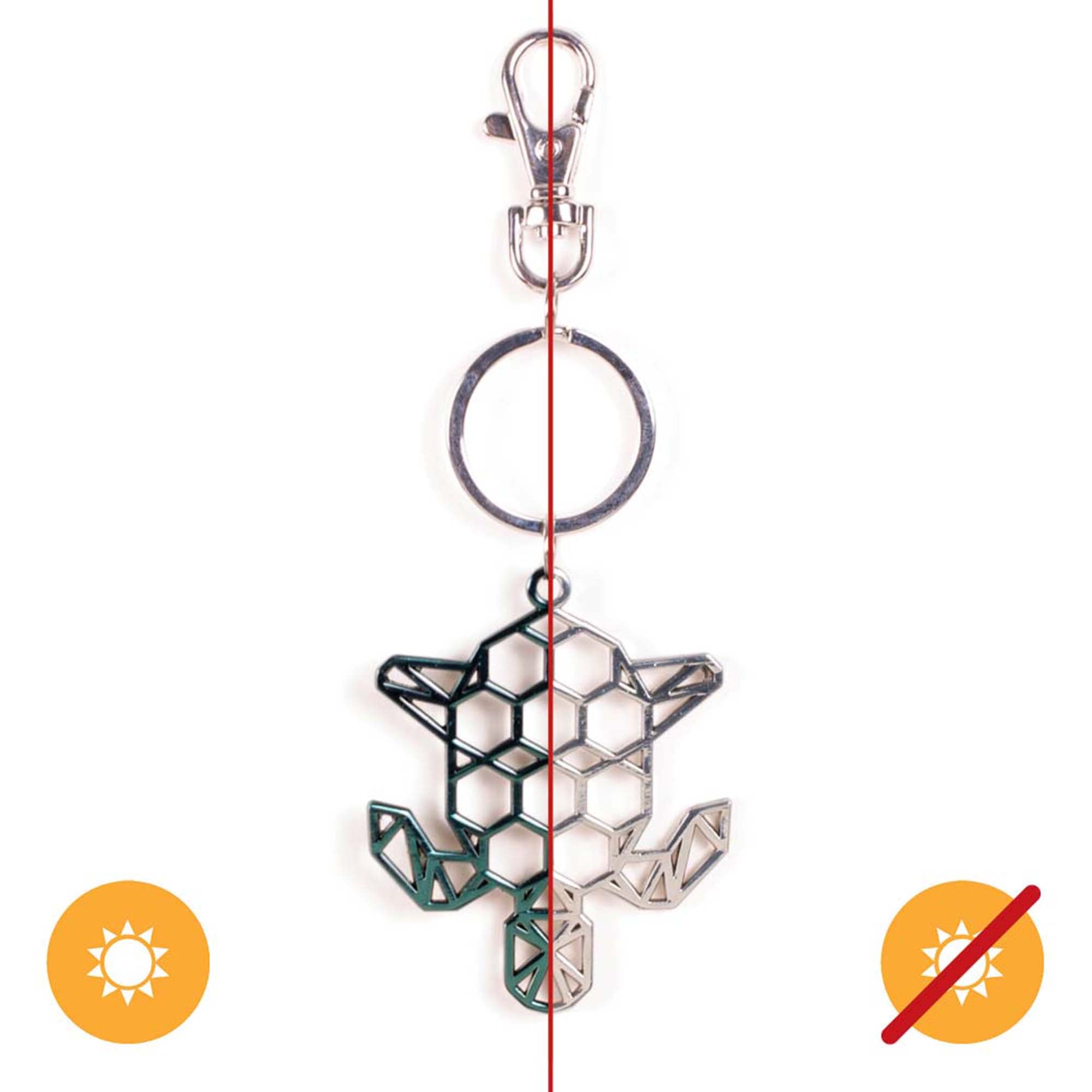 DelSol Color-Changing Key Chain Metal Turtle - Green by DelSol for Wom...