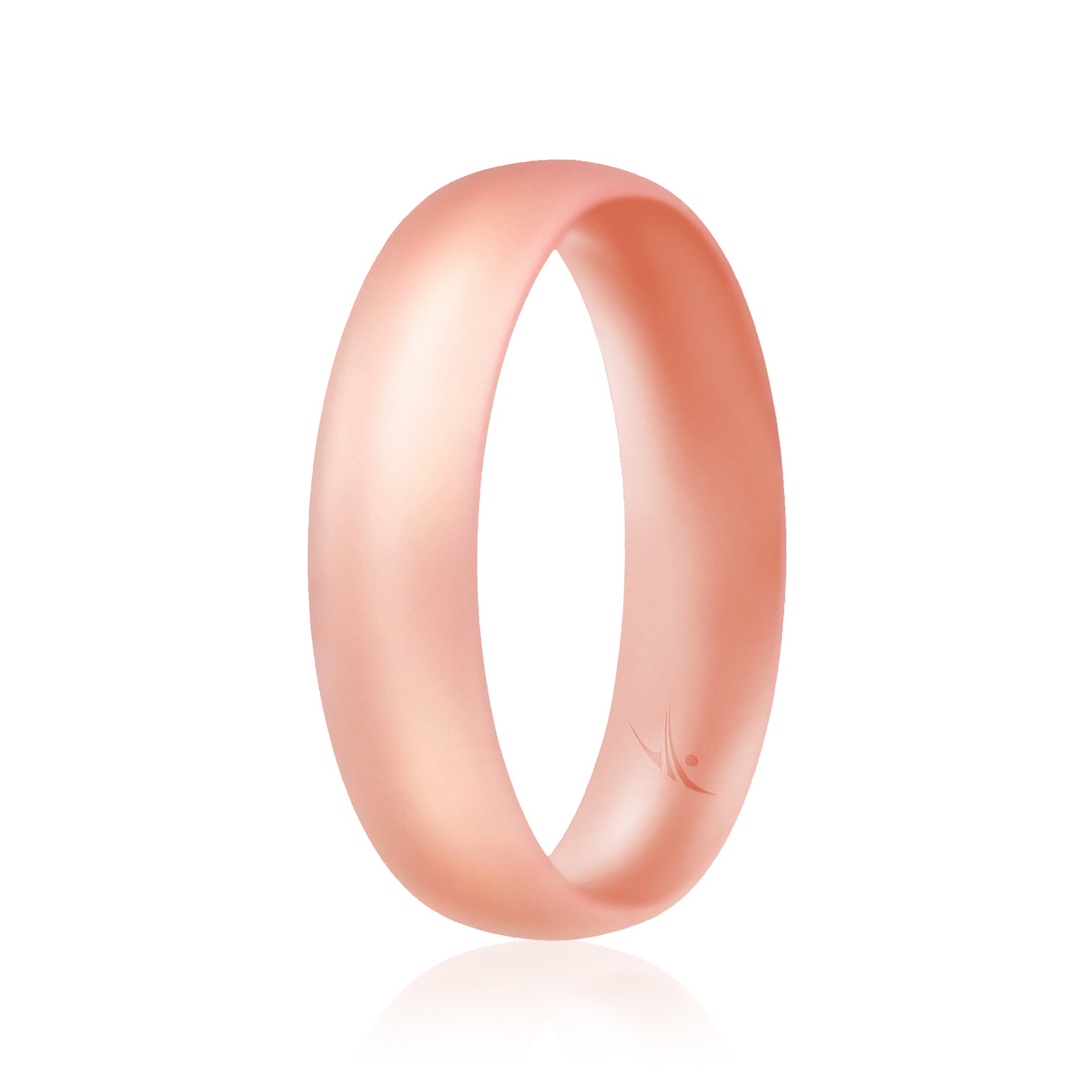 ROQ Silicone Wedding Ring - Dome Style Thin Comfort Fit - Rose Gold by...