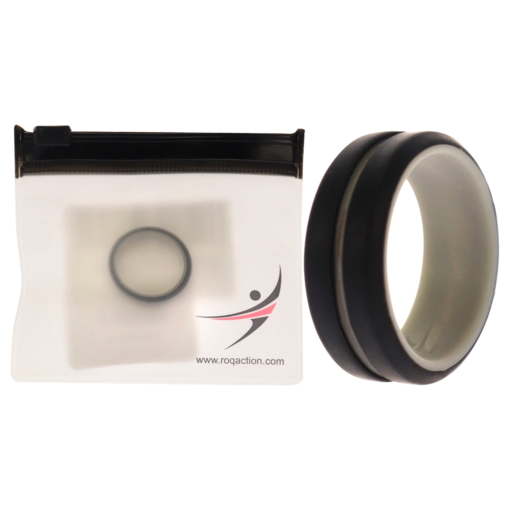 ROQ Silicone Wedding 2Layer Middle Line Ring - Grey-Black by ROQ for M...