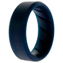 ROQ Silicone Wedding BR 8mm Edge Ring - Basic-Blue by ROQ for Men - 9 mm Ring(4)