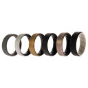 ROQ Silicone Wedding BR 8mm Edge Ring Set - Black by ROQ for Men - 6 x 12 mm Ring(4)