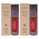 【月間優良ショップ受賞】 Delilah Colour Intense Liquid Lipstick - Flame - Pack of 2 0.24 oz 送料無料 海外通販