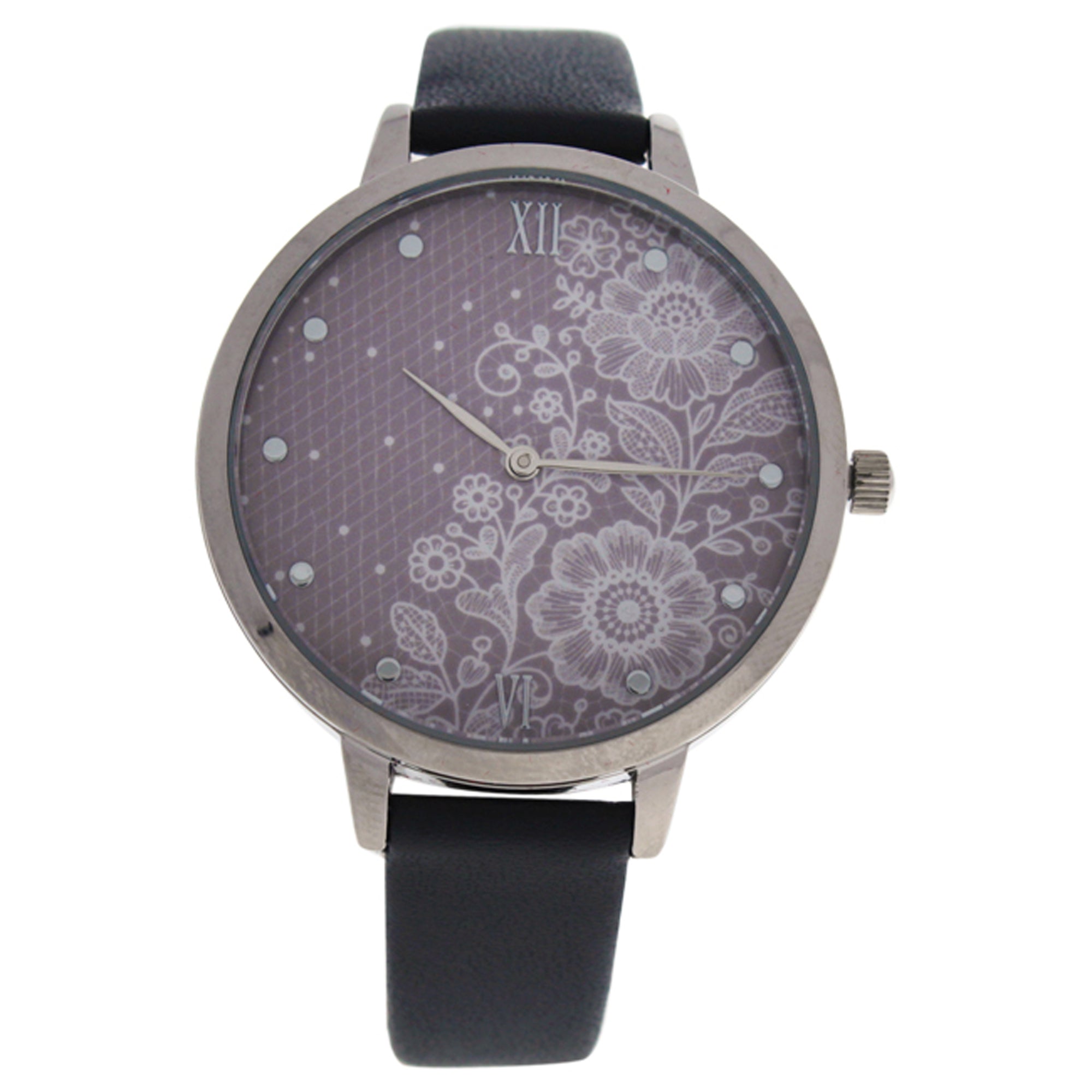 Charlotte Raffaelli CRR004 La Romance - Silver/Grey Leather Strap Watch by Charlotte Raffaelli for Women - 1 Pc Watch