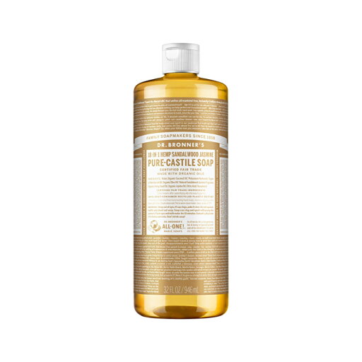 Dr. Bronner's Pure-Castile Soap Liquid (Hemp 18-in-1) Sandalwood Jasmine 946ml Dr. Bronner's Pure-Castile Soap Liquid (Hemp 18-in-1) Sandalwood Jasmine 946ml