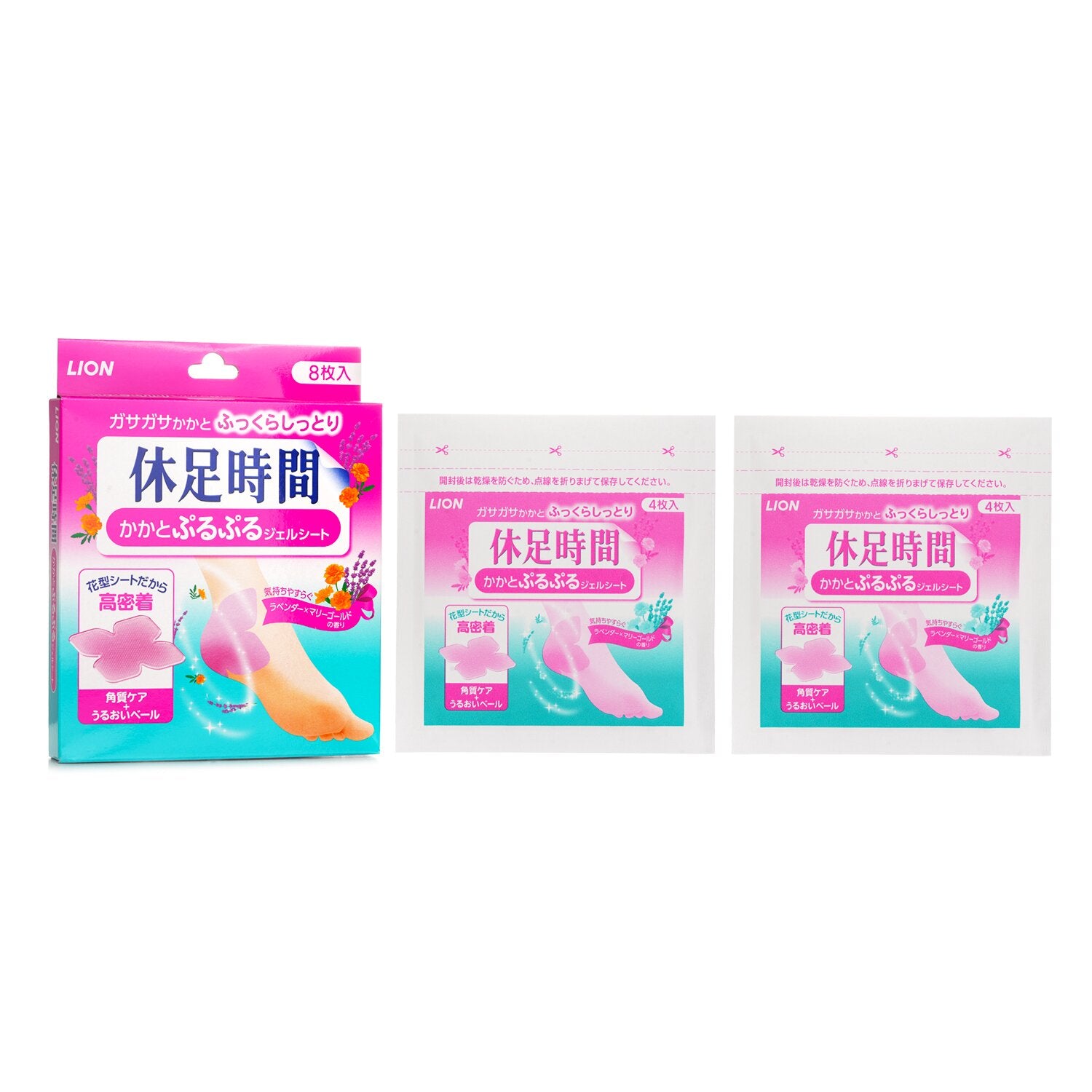 ライオン Moisturizing Heel Sheet 8 pcs